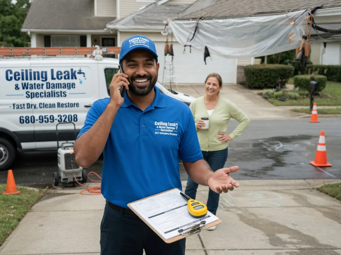 Ceiling Leak Cleanup Oak Creek, WI FAQs